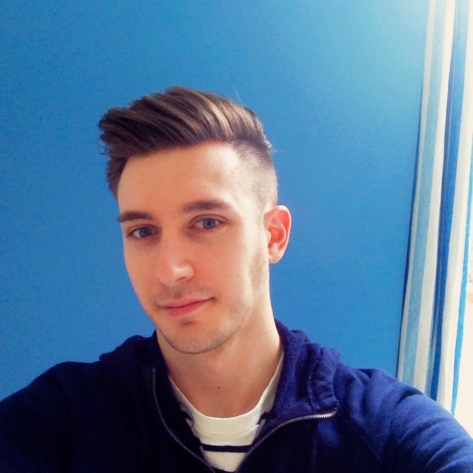 boy who is very happy going to his school